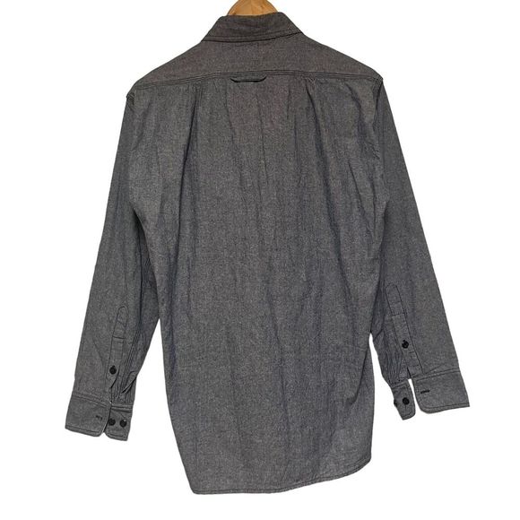 Monitaly Vintage Mens Size Small Button Front Shirt Western Pockets Blue USA euc - Picture 4 of 5